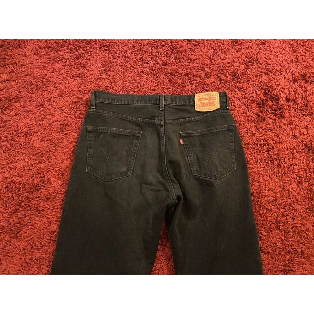 Y2K Levi’s 550 Jeans Men’s Size 36X34 Black Denim Relaxed Pants